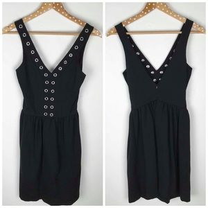 NWT Bloomingdales Aqua Grommet Dress Black